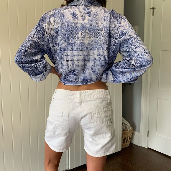 White Denim Shorts - Picture 2 of 7